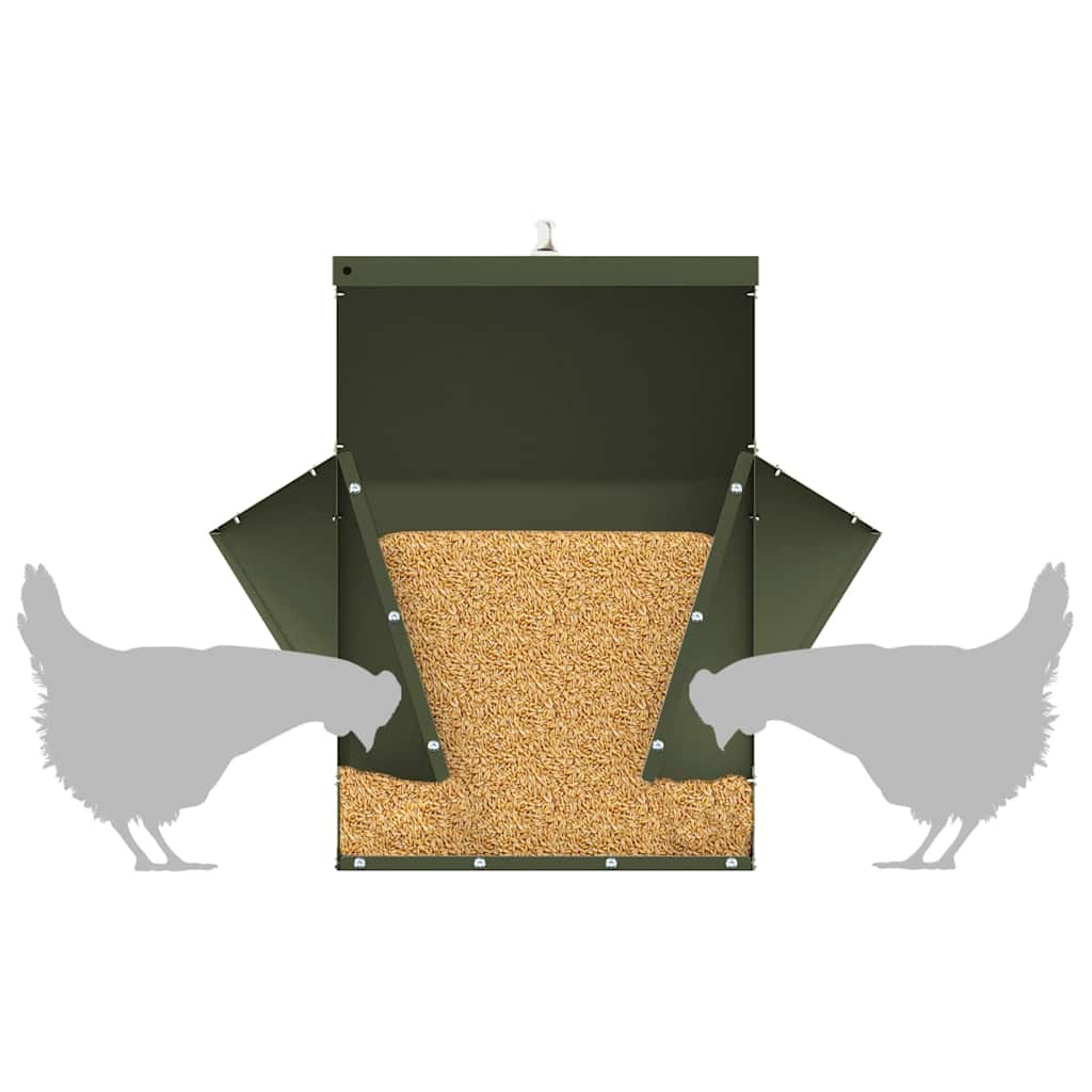 Comedero para pollos Verde Oliva 40,5 x 45 x 41 cm