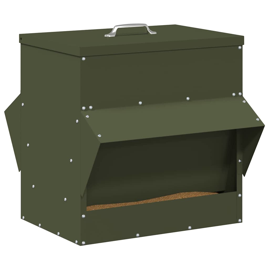 Comedero para pollos Verde Oliva 40,5 x 45 x 41 cm