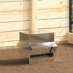 Comedero para pollos Plateado 40,5 x 45 x 41 cm