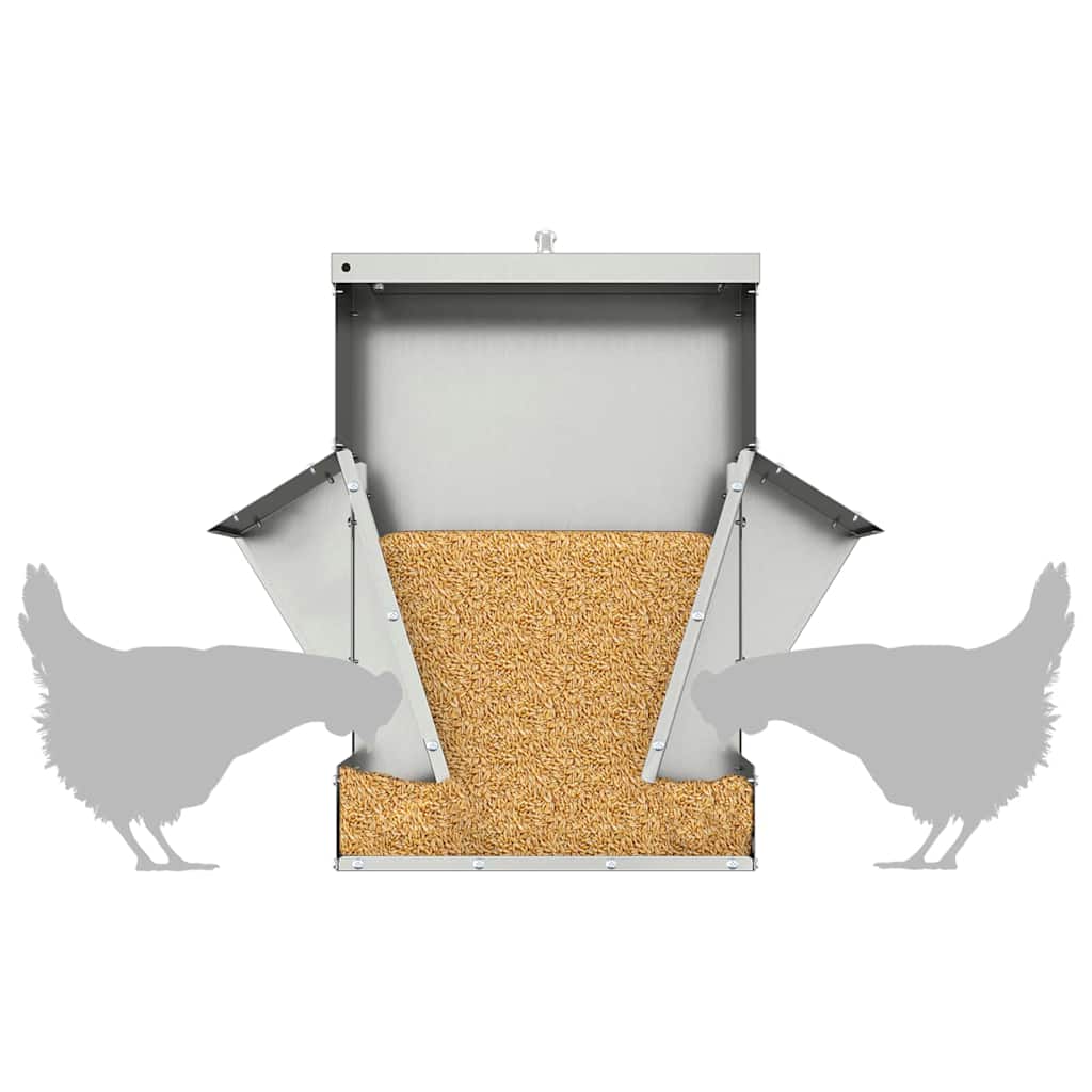 Comedero para pollos Plateado 40,5 x 45 x 41 cm