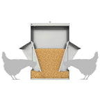 Comedero para pollos Plateado 40,5 x 45 x 41 cm
