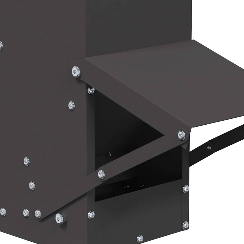 Comedero para pollos Negro 13 x 12 x 51 cm
