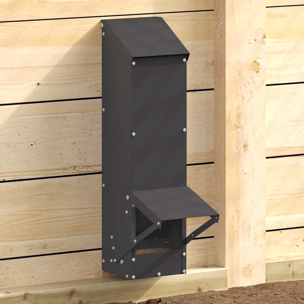 Comedero para pollos Negro 13 x 12 x 51 cm