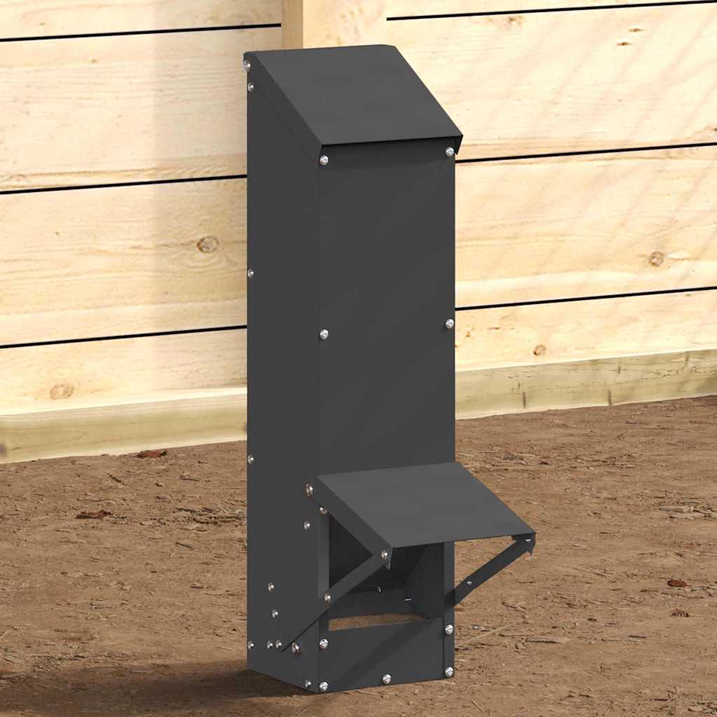 Comedero para pollos Negro 13 x 12 x 51 cm