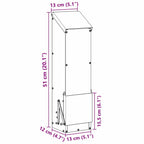 Comedero para pollos Negro 13 x 12 x 51 cm