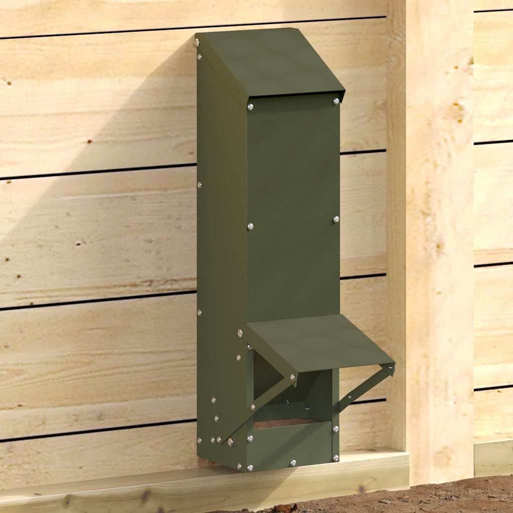 Comedouro para galinhas Preto 13 x 12 x 51 cm