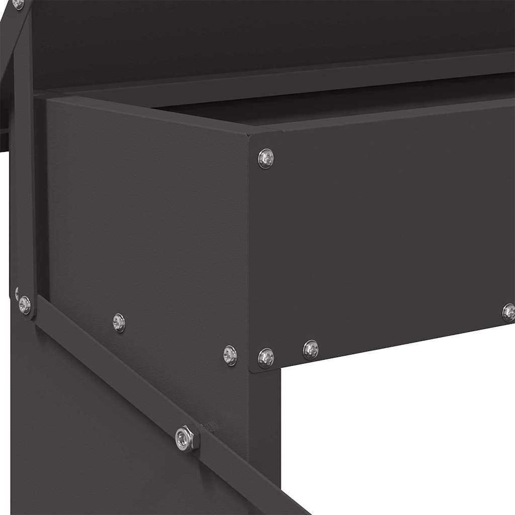 Comedero de Pedal para Pollos Negro 48,5 x 39,5 x 19 cm
