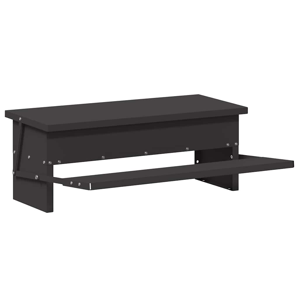 Comedero de Pedal para Pollos Negro 48,5 x 39,5 x 19 cm