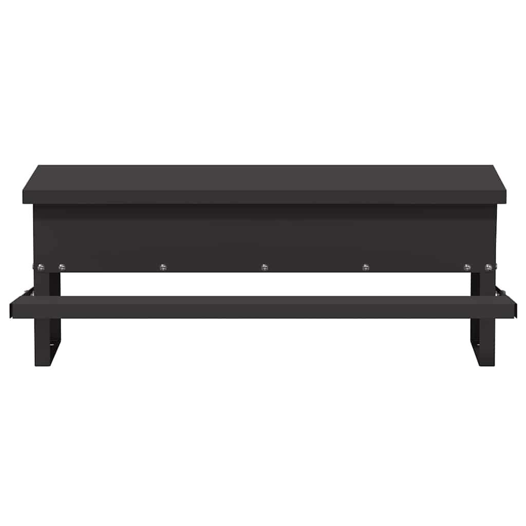 Comedero de Pedal para Pollos Negro 48,5 x 39,5 x 19 cm