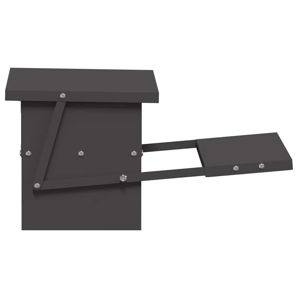 Comedero de Pedal para Pollos Negro 48,5 x 39,5 x 19 cm
