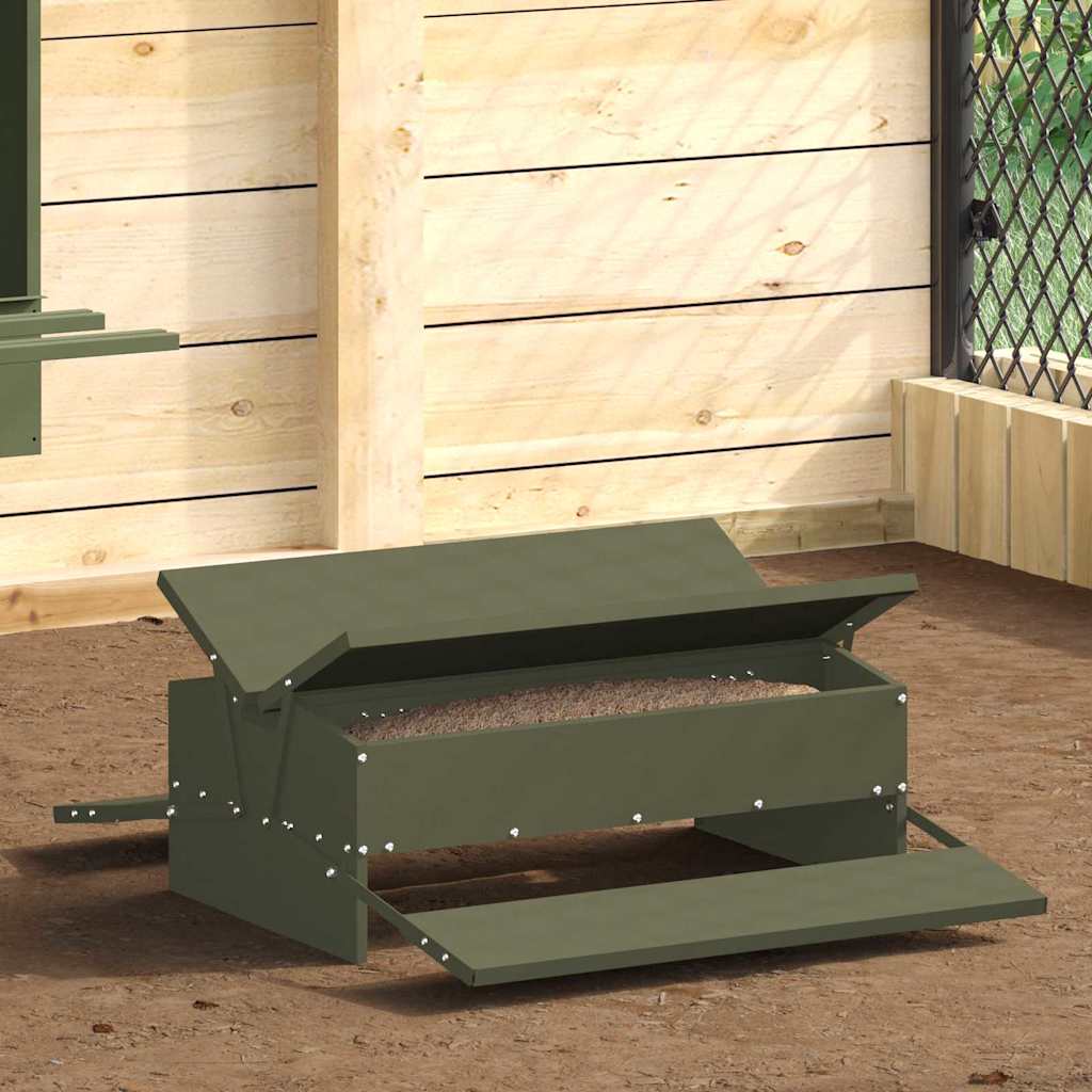 Alimentador de Pedal para Galinhas Preto 48,5 x 39,5 x 19 cm