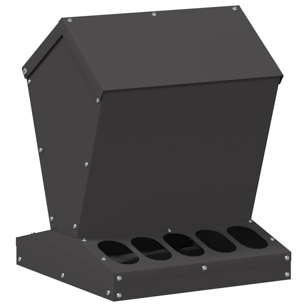 Comedero para pollos Negro 30 x 30 x 39 cm