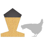 Comedero para pollos Negro 30 x 30 x 39 cm
