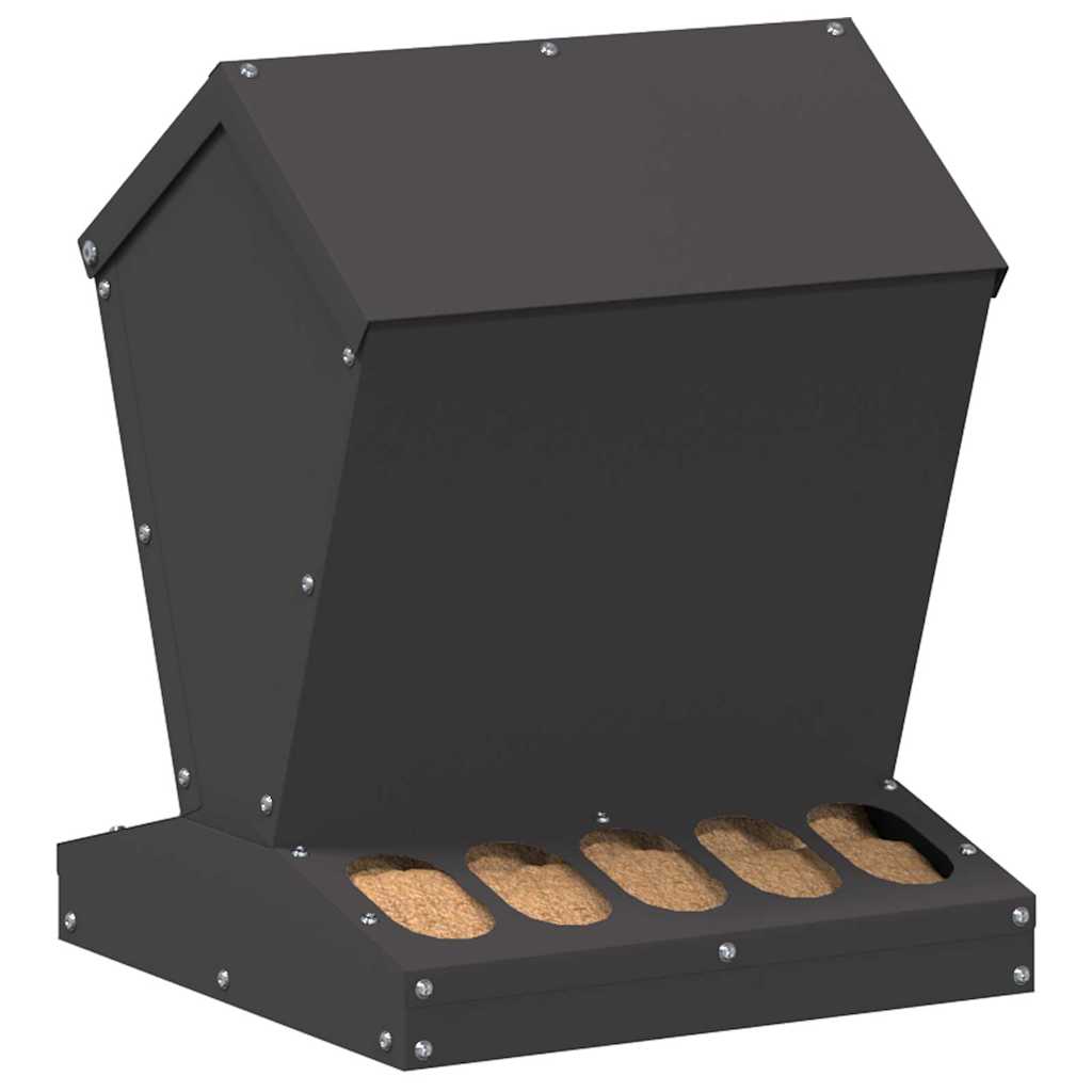 Comedero para pollos Negro 30 x 30 x 39 cm