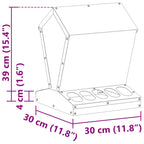 Comedero para pollos Negro 30 x 30 x 39 cm