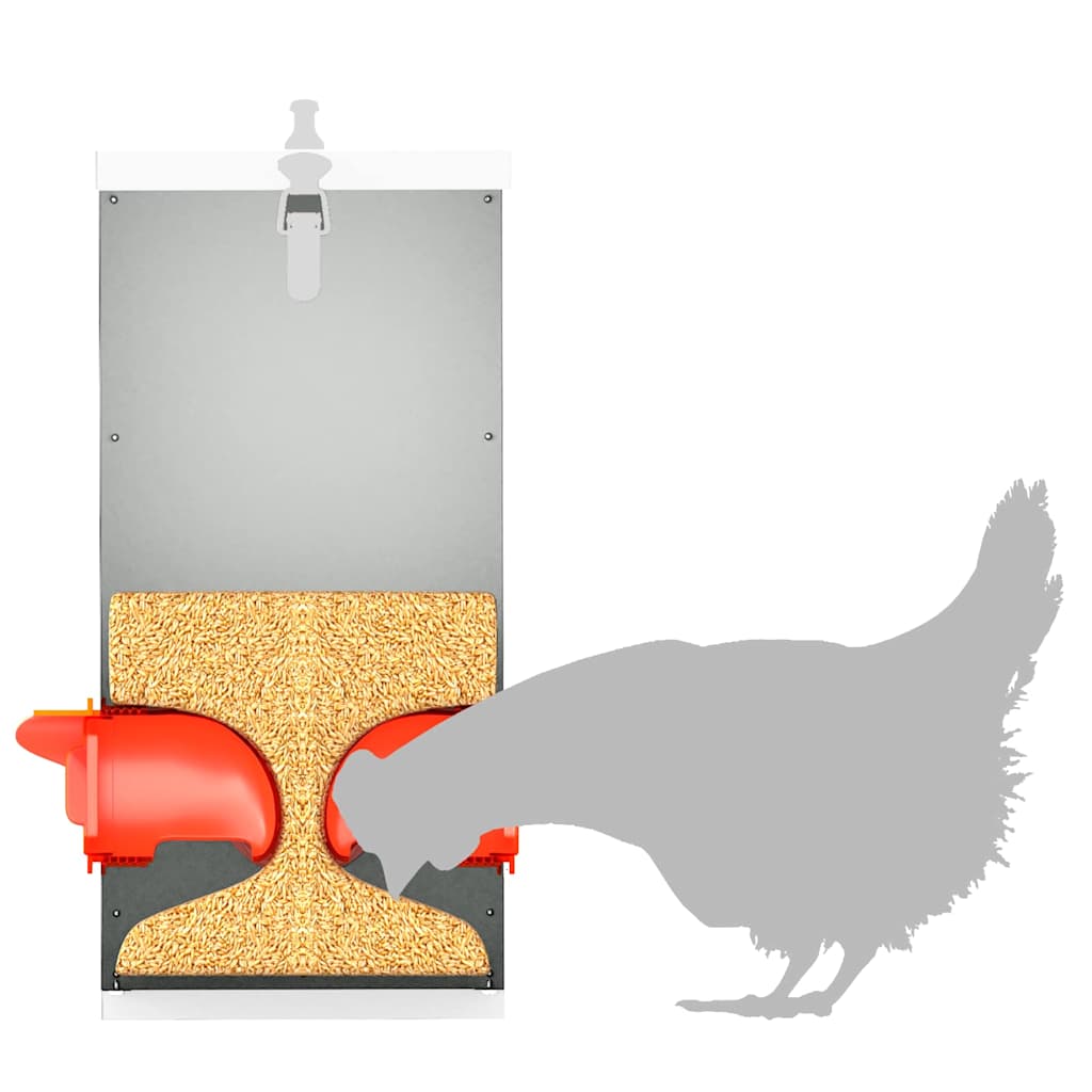 Comedero para pollos Plateado 32,5 x 20,5 x 43 cm