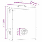 Comedero para pollos Plateado 32,5 x 20,5 x 43 cm