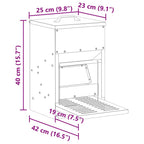 Comedero de Pedal para Pollos Negro 25 x 42 x 40 cm