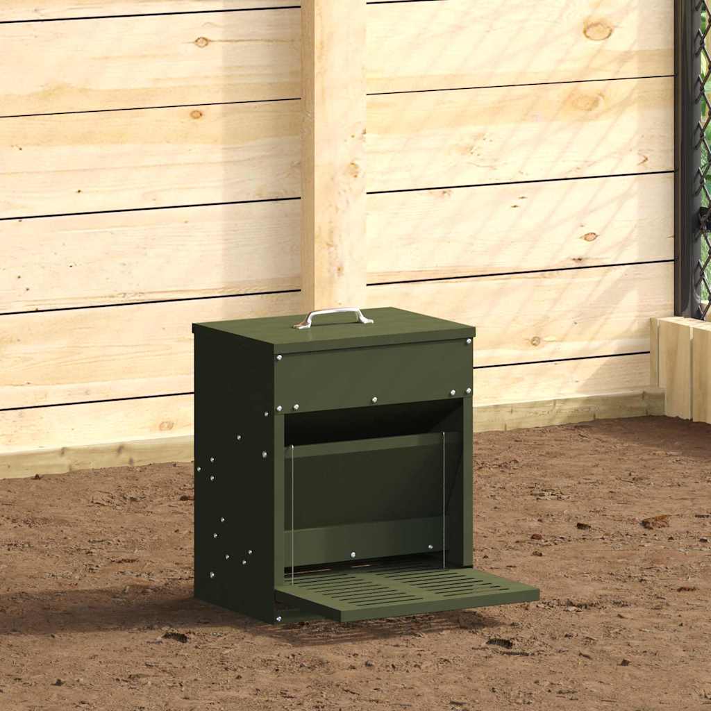 Comedero de Pedal para Pollos Negro 25 x 42 x 40 cm