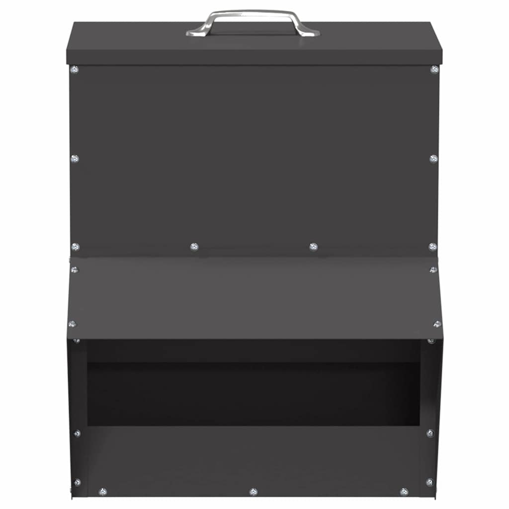 Comedero para pollos Negro 20 x 25 x 35 cm