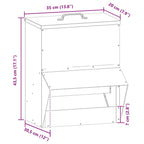 Comedero para pollos Negro 20 x 25 x 35 cm