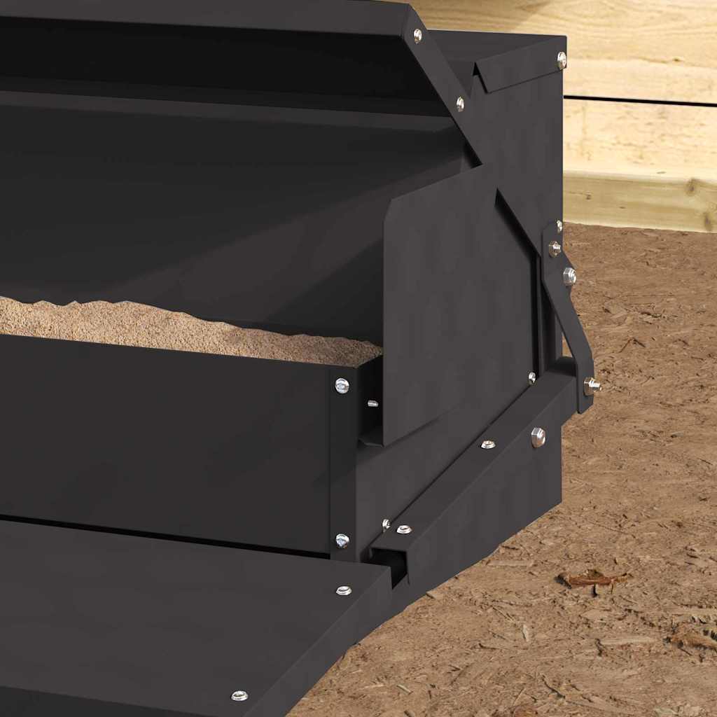 Comedero de Pedal para Pollos Negro 50 x 40 x 29 cm