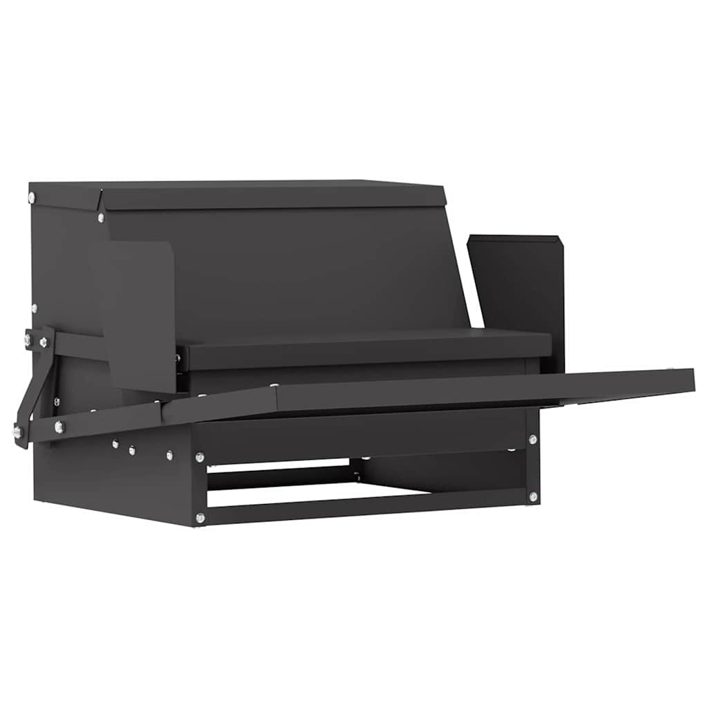 Comedero de Pedal para Pollos Negro 50 x 40 x 29 cm