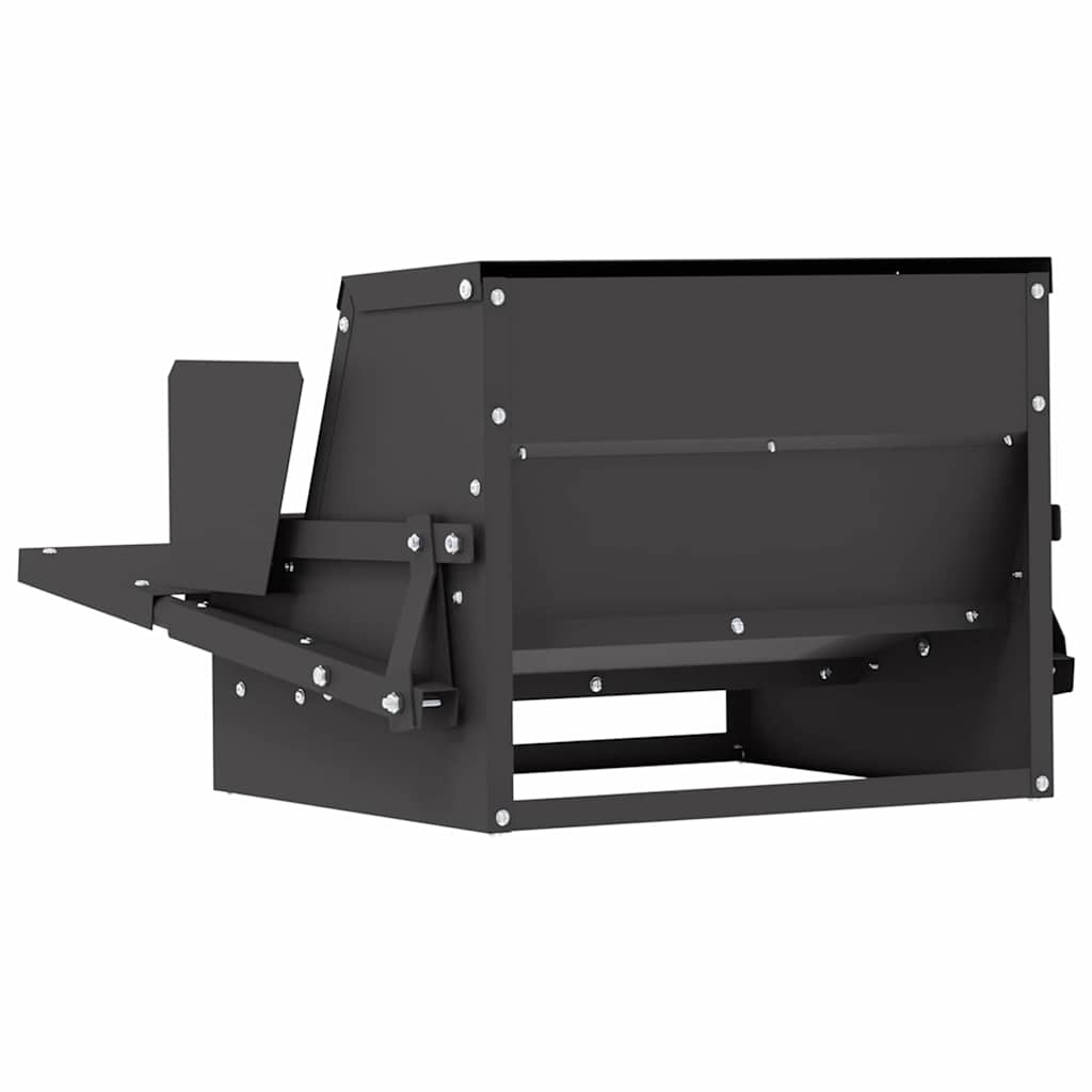 Comedero de Pedal para Pollos Negro 50 x 40 x 29 cm