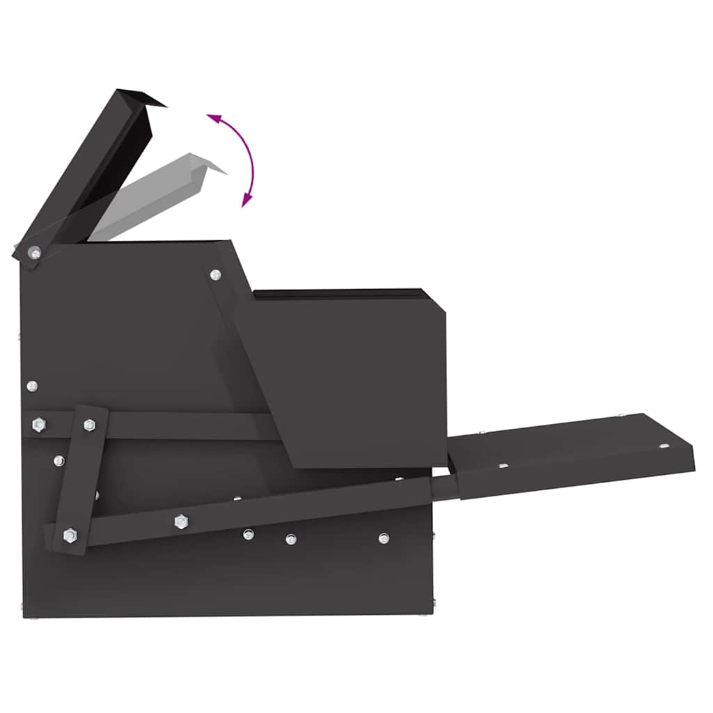Comedero de Pedal para Pollos Negro 50 x 40 x 29 cm