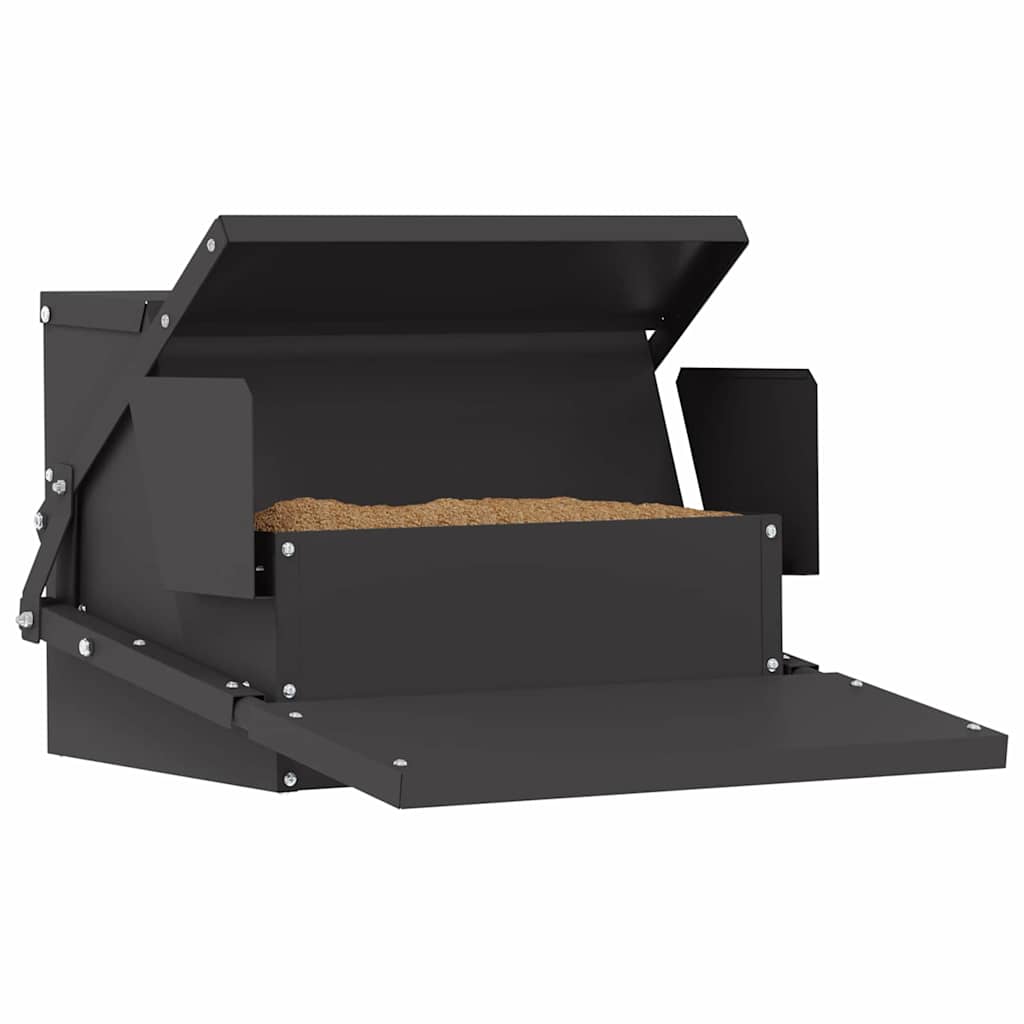 Comedero de Pedal para Pollos Negro 50 x 40 x 29 cm