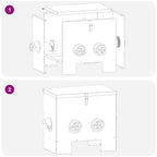 Comedero para pollos 2 pcs Negro 40,5 x 25 x 38 cm
