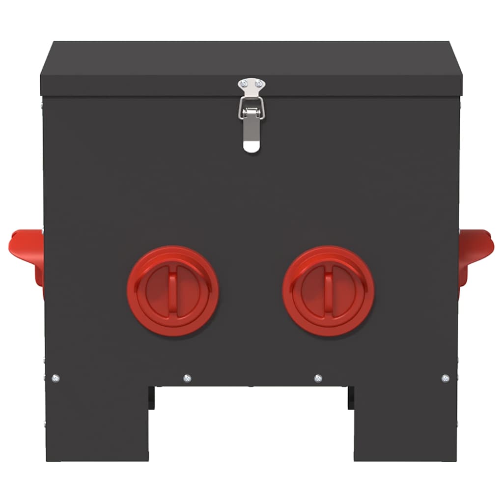 Comedero para pollos 2 pcs Negro 40,5 x 25 x 38 cm