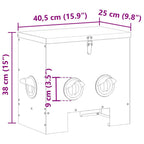 Comedero para pollos 2 pcs Negro 40,5 x 25 x 38 cm