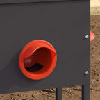 Comedero para pollos 2 pcs Negro 41,5 x 20,5 x 33 cm