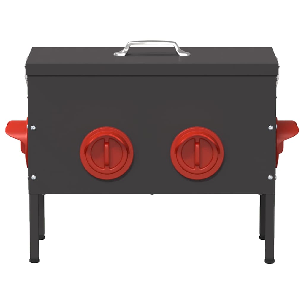 Comedero para pollos 2 pcs Negro 41,5 x 20,5 x 33 cm