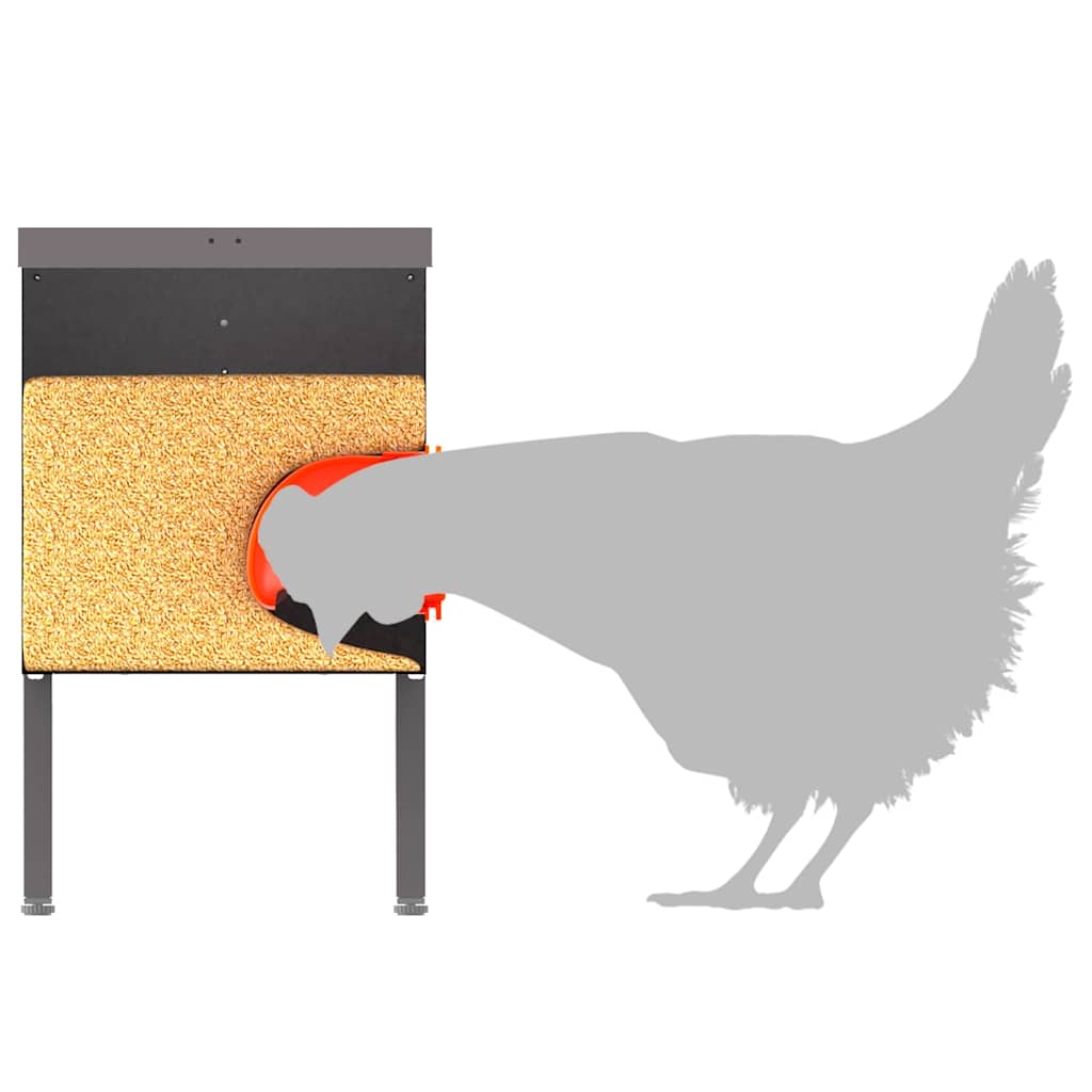 Comedero para pollos 2 pcs Negro 41,5 x 20,5 x 33 cm