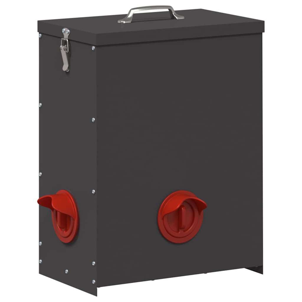Comedero para pollos 2 pcs Negro 32,5 x 20,5 x 43 cm