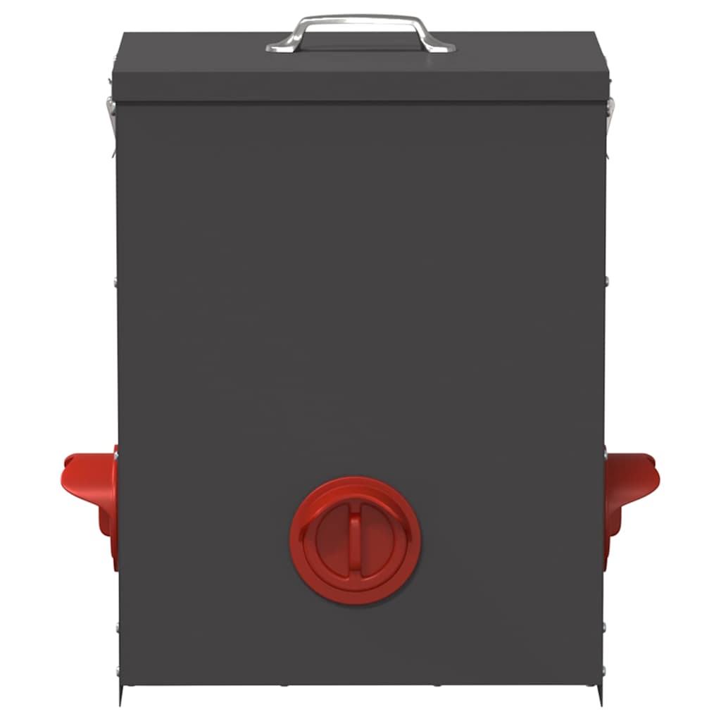 Comedero para pollos 2 pcs Negro 32,5 x 20,5 x 43 cm