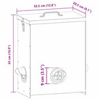 Comedero para pollos 2 pcs Negro 32,5 x 20,5 x 43 cm