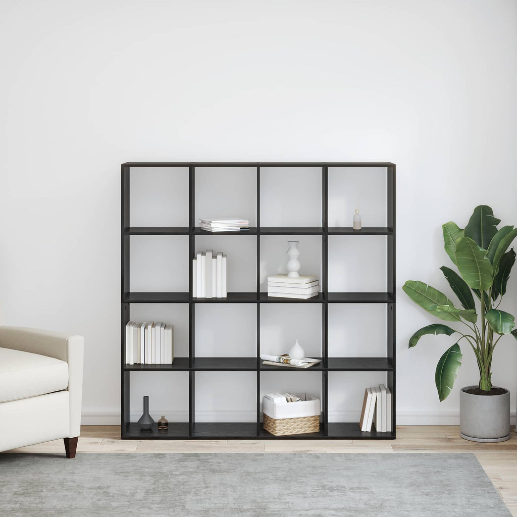 Librería Roble Negro 137,5 x 29 x 137,5 cm Madera de ingeniería