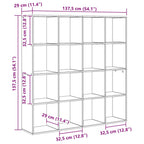 Librería Roble Negro 137,5 x 29 x 137,5 cm Madera de ingeniería