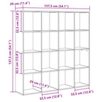 Librería Roble Negro 137,5 x 29 x 137,5 cm Madera de ingeniería