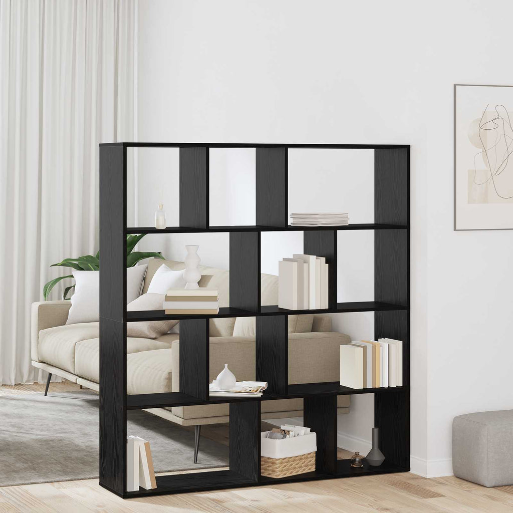 Librería Roble Negro 132 x 29 x 141,5 cm Madera de ingeniería
