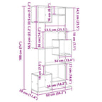 Librería Roble Negro 92 x 29 x 188 cm Madera de ingeniería