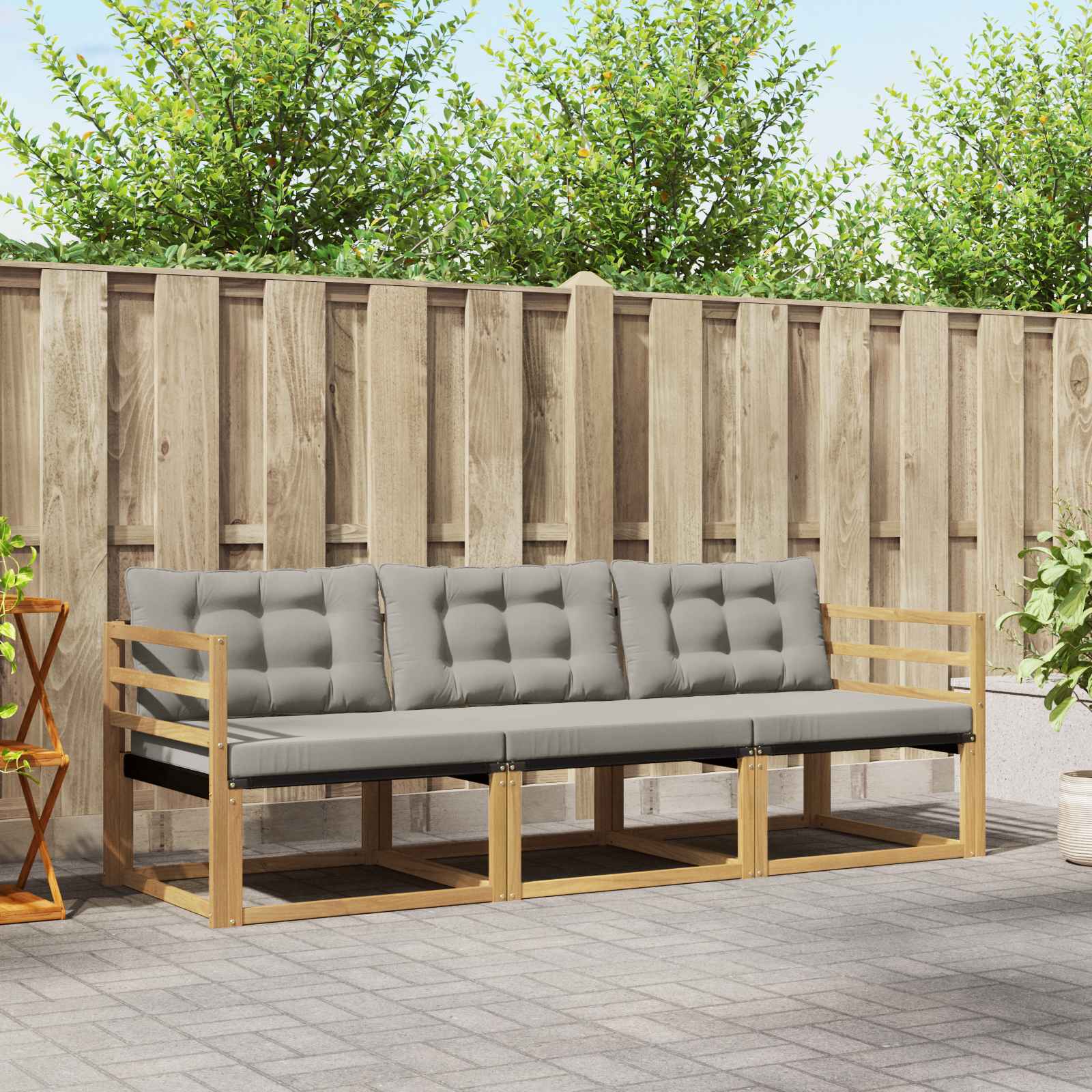 Conjunto de sofás de exterior 10 pcs Blanco y Antracita