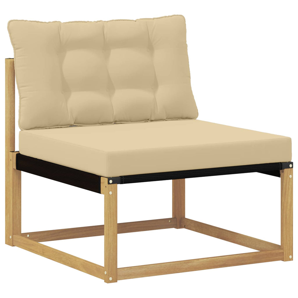 Conjunto de sofás de exterior 5 pcs y Beige 79 x 79 x 37 cm