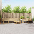 Conjunto de sofás de exterior 7 pcs y Beige 79 x 79 x 37 cm
