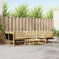 Conjunto de sofás de exterior 7 pcs y Beige 79 x 79 x 37 cm