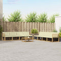 Conjunto de sofás de exterior 9 pcs Blanco y Antracita