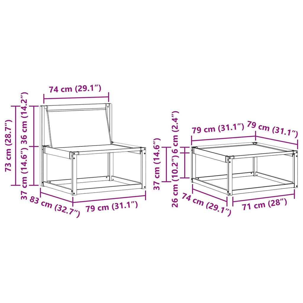 Conjunto de sofás de exterior con cojín 4 pcs y Beige